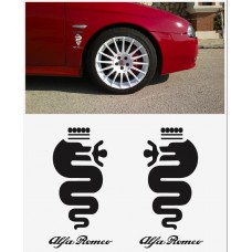 Alfa Romeo snake Biscione naljepnica bočna naljepnica set 2kom. L+D 15cm