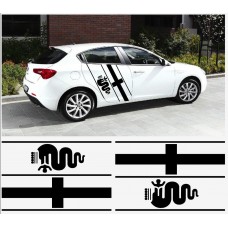 Alfa Romeo snake Biscione naljepnica bočna naljepnica set 2kom. L+D