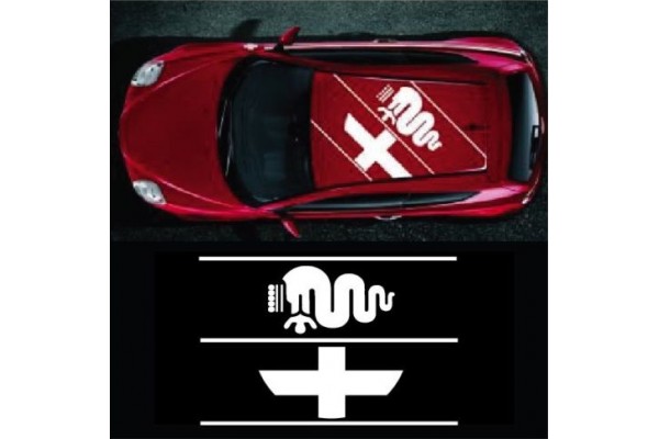Alfa Romeo snake Biscione naljepnica krovna naljepnica