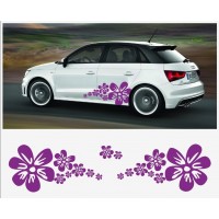 Audi A1 ABT bočna naljepnica set Blume Flower Power Lavandel