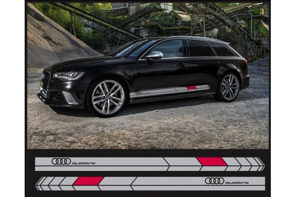 Audi Quattro bočna naljepnica set 200cm 2kom.. set