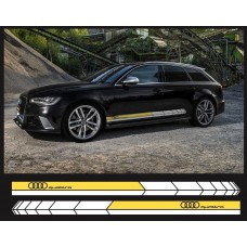 Audi Quattro bočna naljepnica set 200cm 2kom.. set