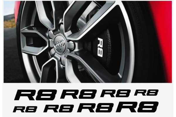 Audi R8 naljepnica za kočiona kliješta - felge - retrovizor naljepnica - 8kom. set