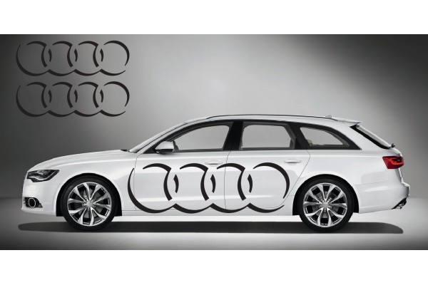 Audi Ringe bočna naljepnica 2 kom. set 180cm