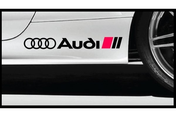 Audi rings bočna naljepnica set 40cm 2kom..set
