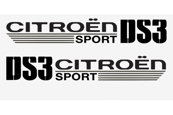 Citroen Sport DS3 bočna naljepnica 22cm
