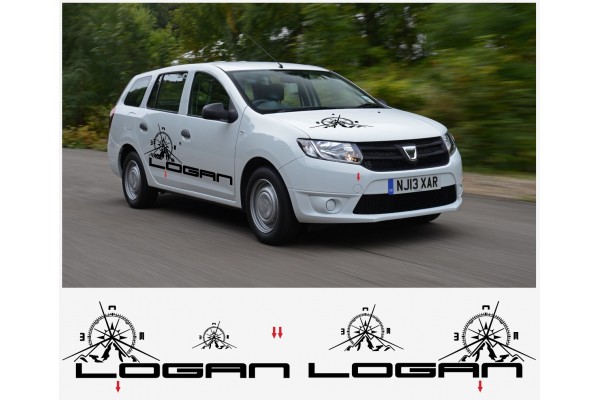 Dacia Logan naljepnica bočna pokrovna tail naljepnica full kit