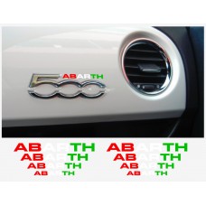 Fiat 500 ABARTH armaturna naljepnica 8kom.