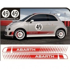Fiat 500 Assetto Corsa naljepnica Abarth 6kom. whole set