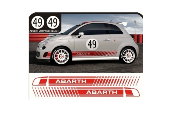 Fiat 500 Assetto Corsa naljepnica Abarth 6kom. whole set