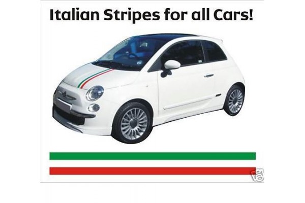 Fiat 500 Auto bonnetn naljepnica Italia