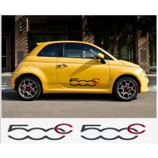 Fiat 500 C bočna naljepnica - 2kom. set 80cm