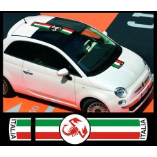 Fiat 500 Italia naljepnica Abarth krovna naljepnica vjetrobranska set