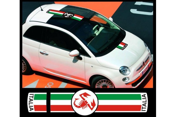 Fiat 500 Italia naljepnica Abarth krovna naljepnica vjetrobranska set