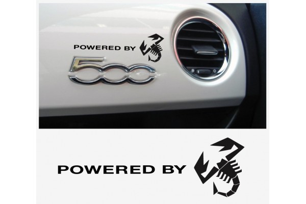 Fiat 500 Powered by Abarth armaturna naljepnica Skorpion Skorpio 2kom.. set