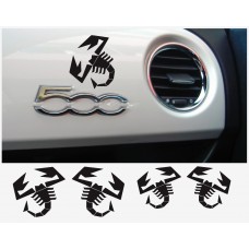 Fiat 500 SKORPIO armaturna naljepnica 4kom.