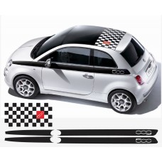 Fiat 500 bočna and krovna naljepnica set