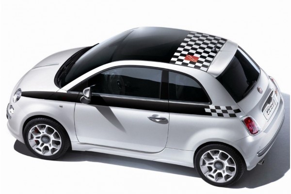 Fiat 500 bočna naljepnica and krovna naljepnica 3kom. set