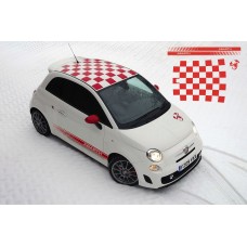 Fiat 500 bočna naljepnica and krovna naljepnica 5kom. set