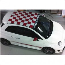 Fiat 500 bočna naljepnica - krovna - Scheibe naljepnica Abarth 5kom. whole set