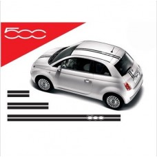 Fiat 500 vjetrobranska krovna naljepnica set Abarth 3kom.
