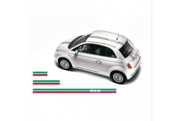 Fiat 500 vjetrobranska krovna naljepnica set Abarth 3kom.