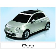 Fiat 500 vjetrobranska naljepnica Abarth
