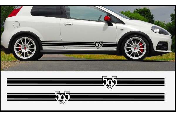 Fiat 595 EsseEsse bočna naljepnica 200cm 2kom.. set 500 Punto Bravo