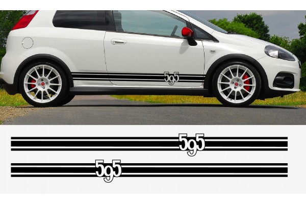Fiat PUNTO 595 im ABARTH EVO Look bočna naljepnica PUNTO 180cm 2kom.. set