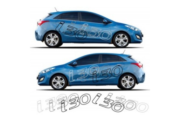 Hyundai i30 bočna set naljepnica