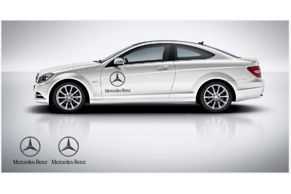 Mercedes Benz bočna naljepnica con stelle 50cm 2 kom. set