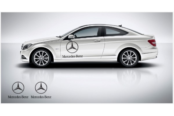 Mercedes Benz bočna naljepnica con stelle 60cm 2 kom. set