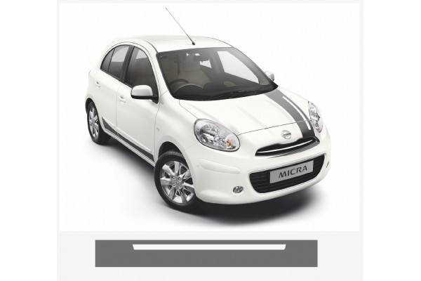 Nissan Micra Nismo motorsport vjetrobranska naljepnica pruga
