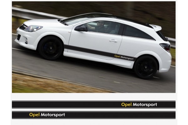 Opel Motorsport bočna naljepnica pruga 2 kom. set 225cm Corsa Astra