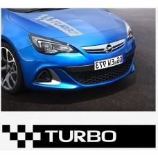 Opel Turbo bonnet naljepnica Astra Corsa Vectra Zafira A B C D E F G H