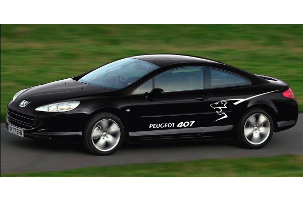 Peugeot 407 bočna naljepnica 2 kom. set 150cm