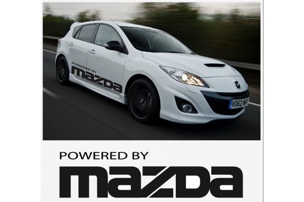 Powered by Mazda Turbo sport racing bočna naljepnica set 1400mm