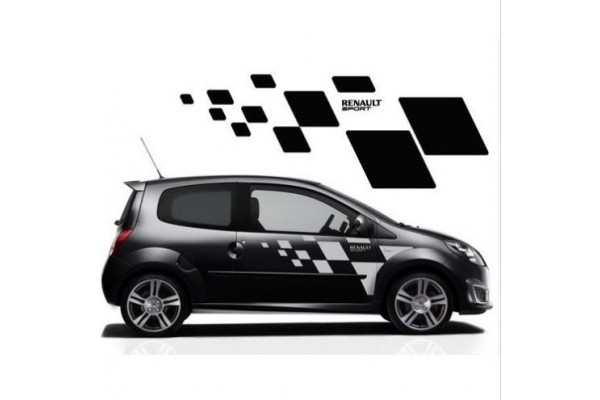 Renault sport racing bočna naljepnica set Twingo Clio Gordini Megane