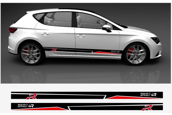 Seat Leon R bočna naljepnica set
