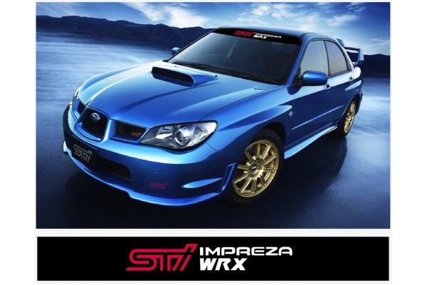 Subaru Impreza STI WRX vjetrobranska naljepnica 1300 x 160mm