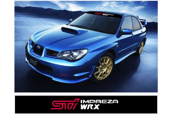 Subaru Impreza STI WRX vjetrobranska naljepnica