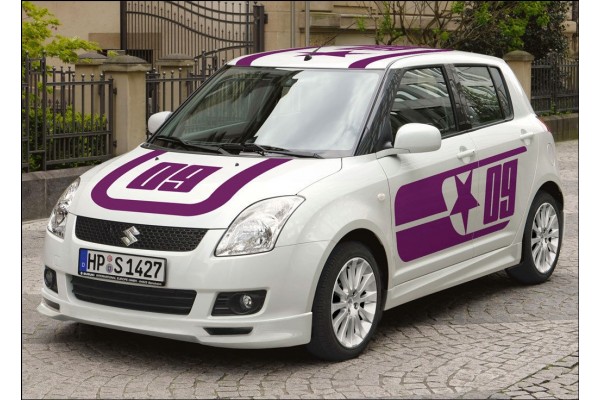 Suzuki Swift 09 krovna- bonnet- bočna naljepnica 4 kom. set