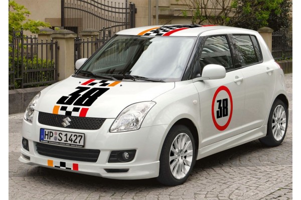 Suzuki Swift 38 krovna- bonnet- naljepnica za prtljažnik bočna naljepnica 5 kom. set