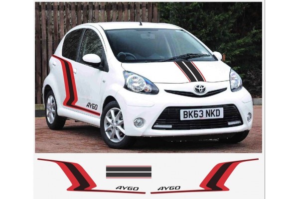 Toyota Aygo bočna naljepnica vjetrobranska naljepnica set