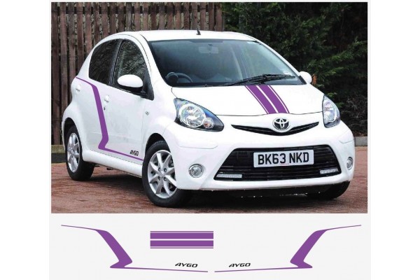 Toyota Aygo bočna naljepnica vjetrobranska pruga naljepnica set