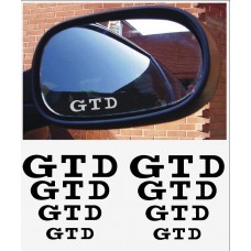 VW GTD window- naljepnica za kočiona kliješta- mirror naljepnica - 8 kom. in Set