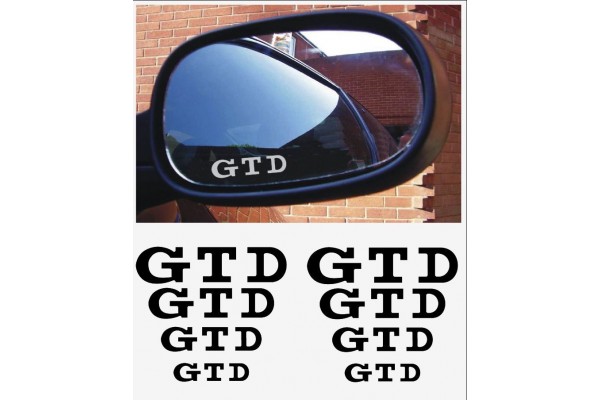 VW GTD window- naljepnica za kočiona kliješta- mirror naljepnica - 8 kom. in Set