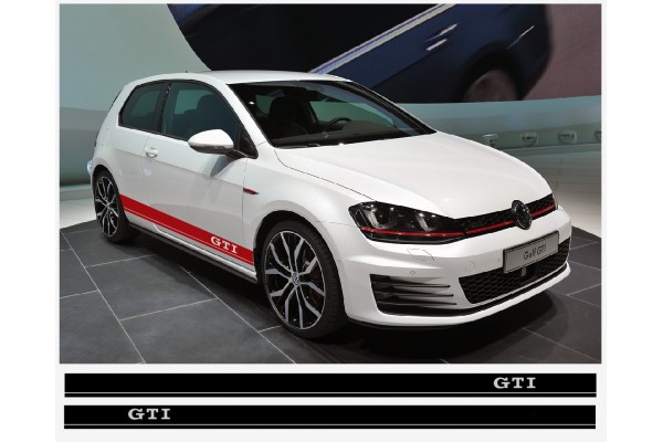 VW GTI bočna naljepnica Racing pruga naljepnica set