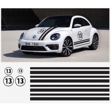 VW New Beetle racing pruga Racing pruga naljepnica set 13