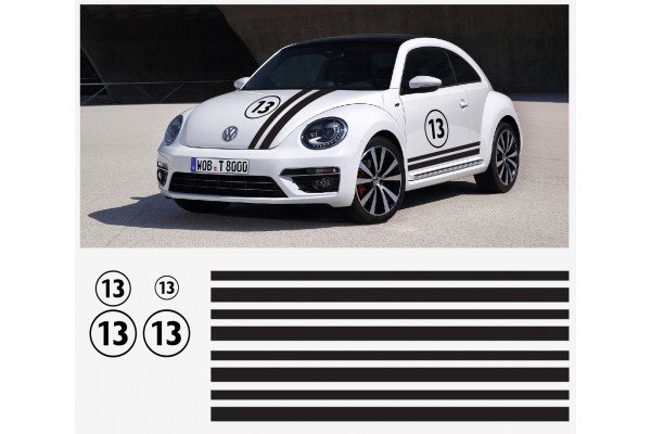 VW New Beetle racing pruga Racing pruga naljepnica set 13
